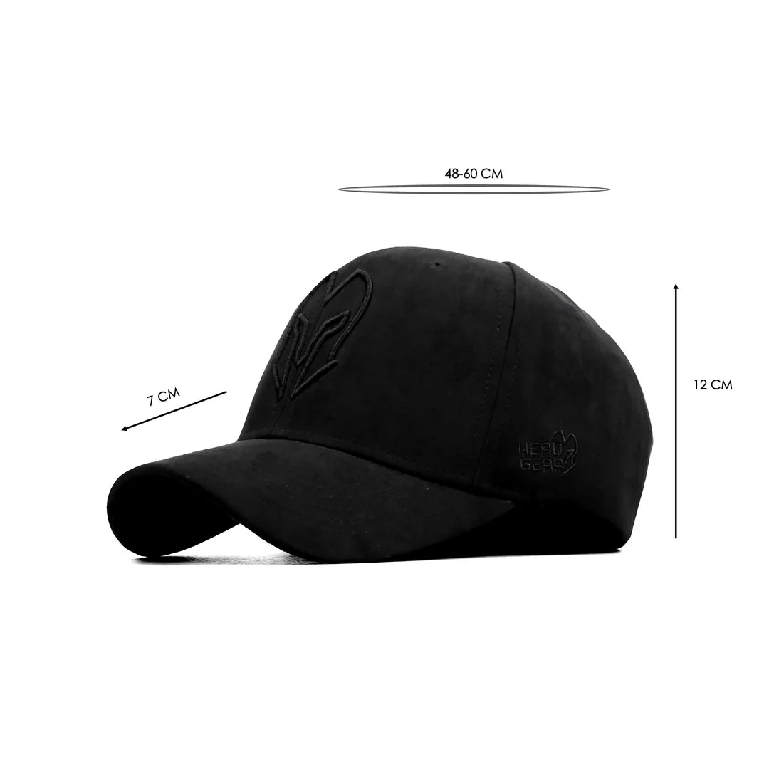 HEAD GEAR BLACK SUPER SUEDE CAP