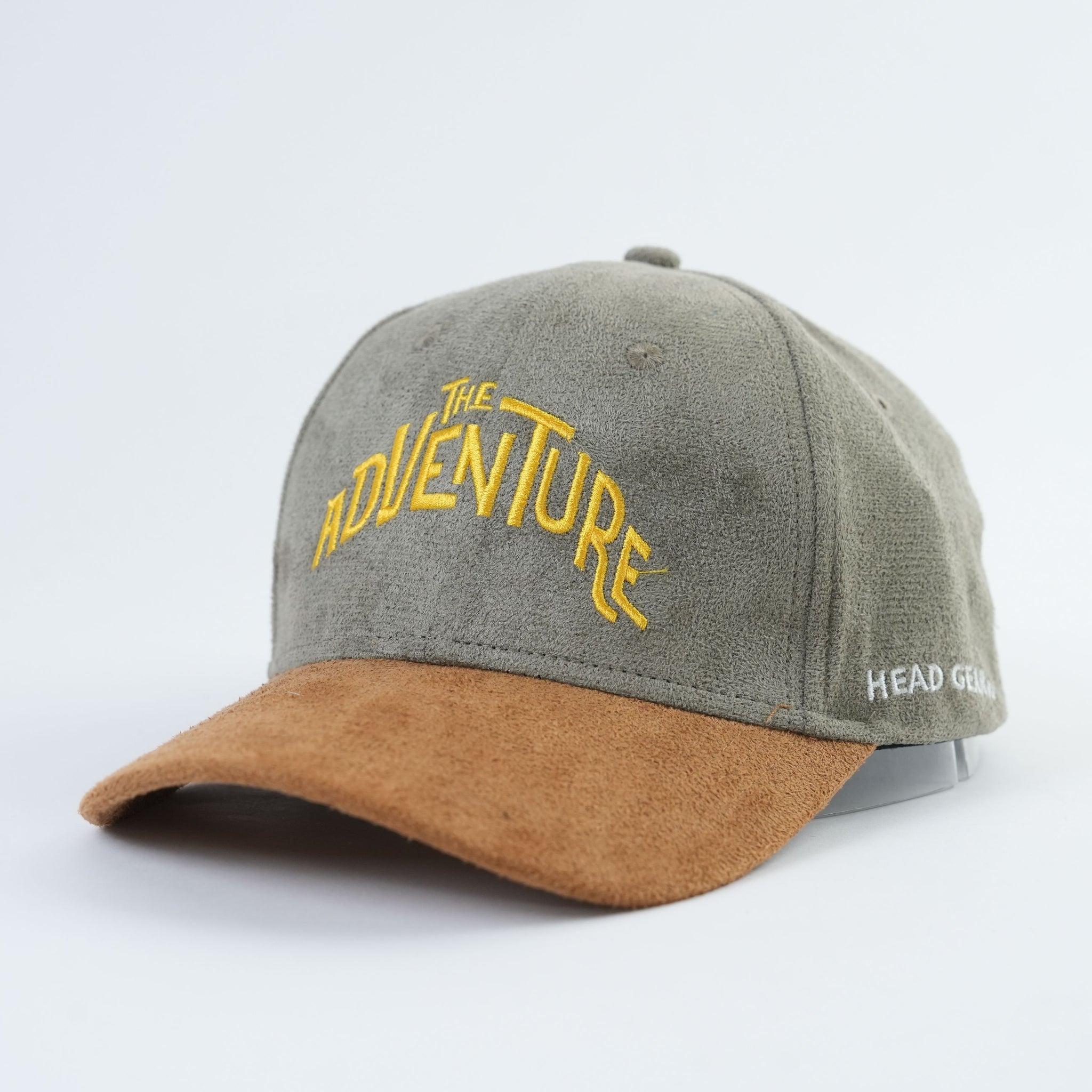 Head Gear AU “Adventure” Cap – Grey/Khaki Suede with Tan Visor
