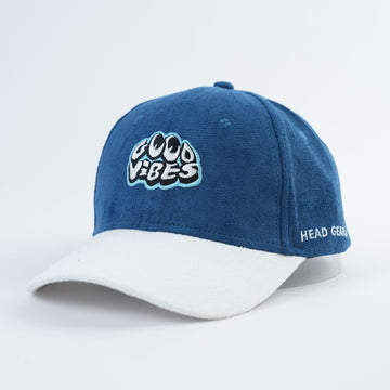 Head Gear AU “Good Vibes” Cap – Blue/White Suede