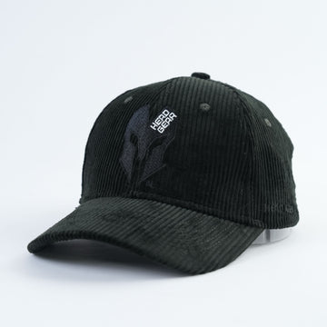 Head Gear AU Skull Corduroy Cap – Black