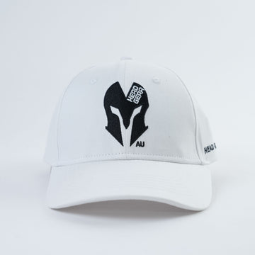Head Gear AU Spartan Logo Cap – White Cotton